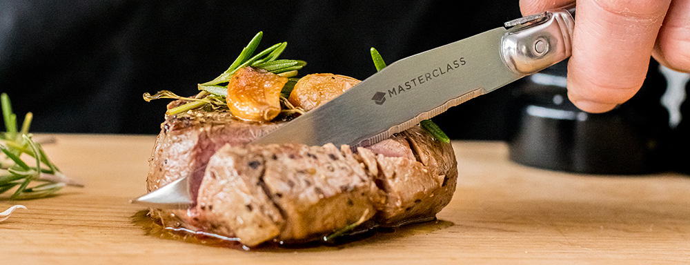 Steakové nože MasterClass 6ks, nerez, vroubkované ostří_ detajl